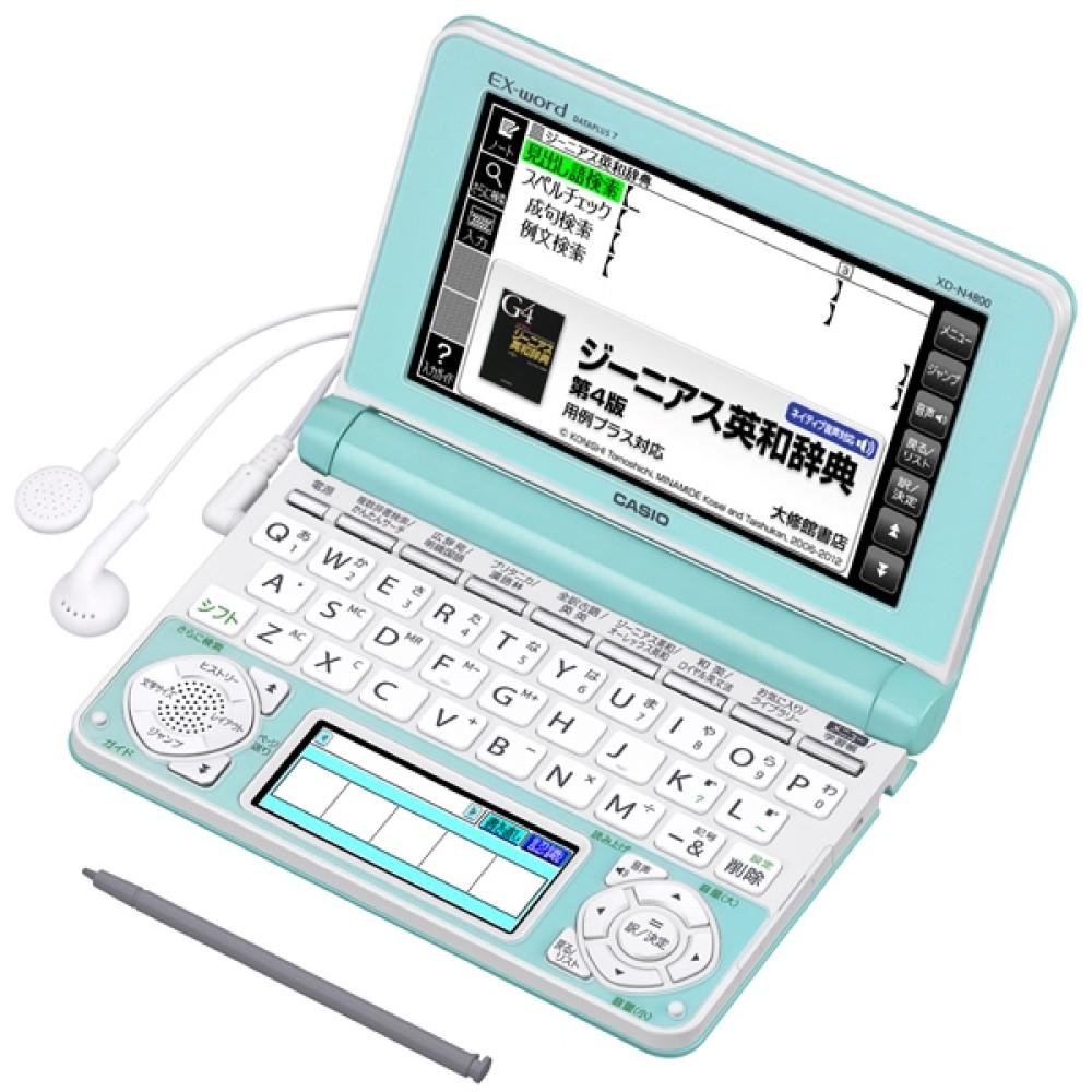 Casio Electronic Dictionary XD-K4800LB EX-Word Light Blue Learn Japanese Japan 